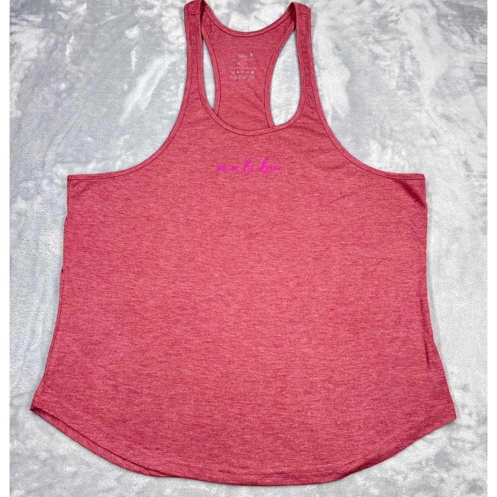 JJ MALIBU Racerback Stringer Tank Tops Mens XL Red Pink Muscle Gym Lot of 2 - Picture 3 of 13